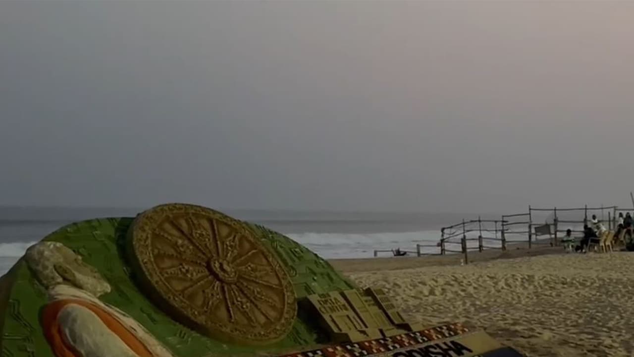Sudarsan Pattnaik creates sand sculptures to welcome PM Modi in Odisha (Photo/ANI) Sudarsan Pattnaik creates sand sculptures to welcome PM Modi in Odisha (Photo/ANI)