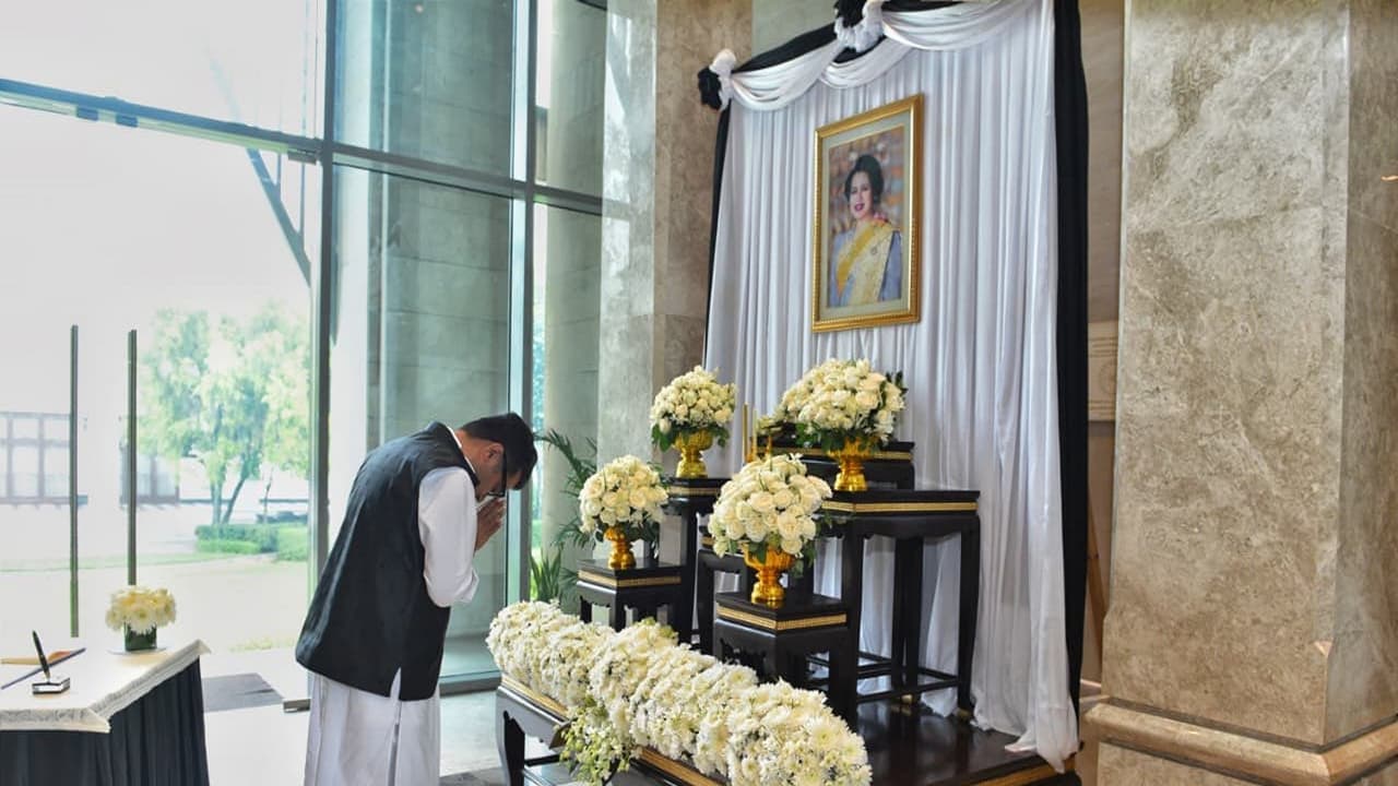 Union Minister of State for External Affairs Pabitra Margherita pays tribute to Queen Sirikit, the Queen Mother of Thailand (Photo/X@PmargheritaBJP)