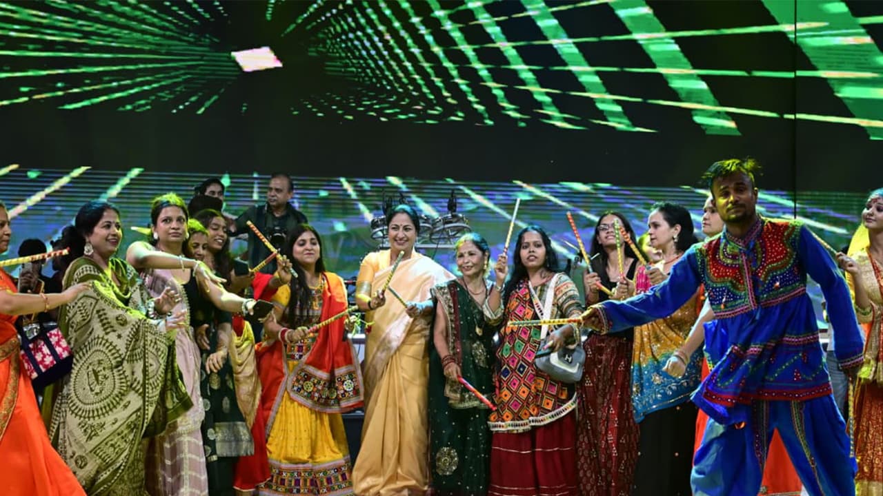 Delhi Chief Minister at Dandiya night celebration (Photo/ANI) Delhi Chief Minister at Dandiya night celebration (Photo/ANI)