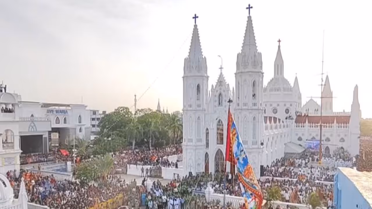 Annual fest of the Velankanni Basilica (Photo/ANI) Annual fest of the Velankanni Basilica (Photo/ANI)