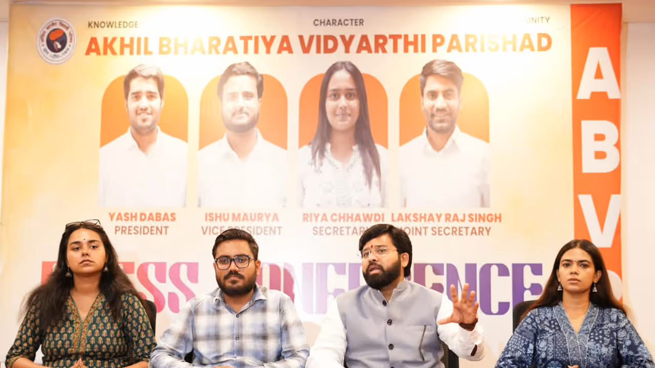 ABVP panel for DUSU elections (Photo/ANI) ABVP panel for DUSU elections (Photo/ANI)