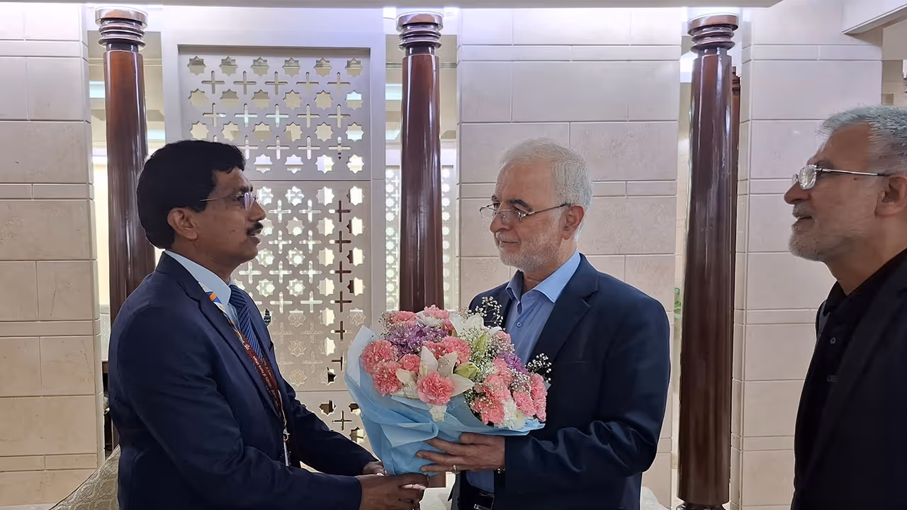 Iran's Interior Minister Eskandar Momeni (Centre) at Delhi Airport (Photo/X/@Iran_in_India) Iran's Interior Minister Eskandar Momeni (Centre) at Delhi Airport (Photo/X/@Iran_in_India)