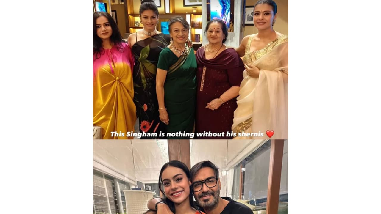 Ajay Devgn and his family members (image source: Instagram handle of ajay) Ajay Devgn and his family members (image source: Instagram handle of ajay)