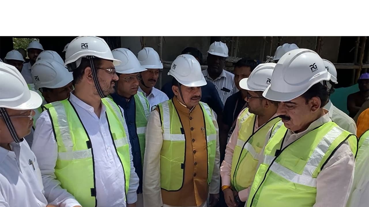 MP CM Mohan Yadav is inspecting under construction IT Park (Photo/ANI) MP CM Mohan Yadav is inspecting under construction IT Park (Photo/ANI)