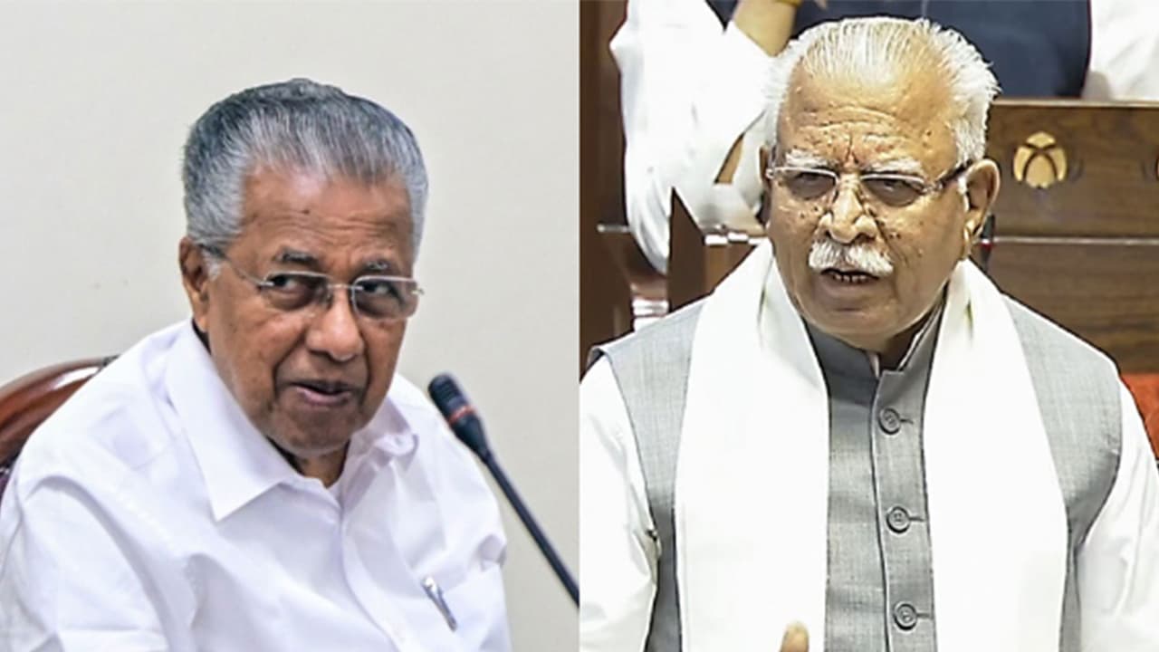 Kerala CM Pinarayi Vijayan and Union Minister Manohar Lal Khattar (Photo: ANI) Kerala CM Pinarayi Vijayan and Union Minister Manohar Lal Khattar (Photo: ANI)