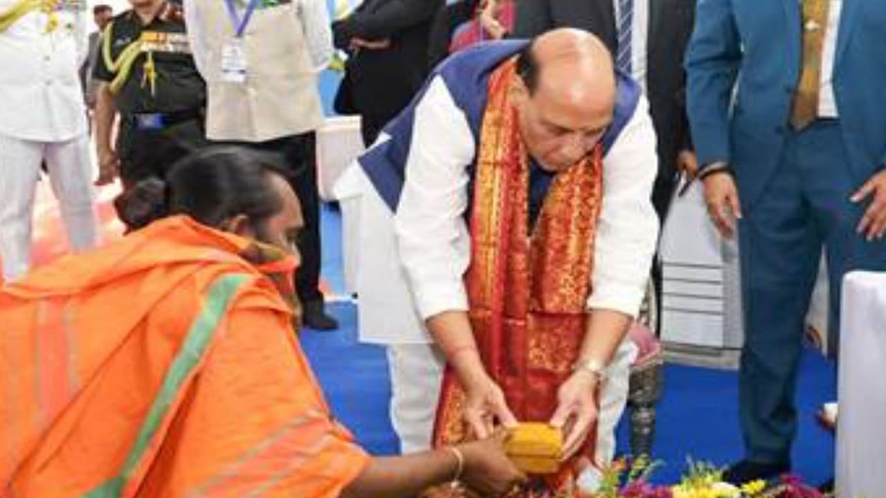 Defence Minister Rajnath Singh at the inaugural event at Visakhapatnam (Photo/ PIB: Ministry of Defence) Defence Minister Rajnath Singh at the inaugural event at Visakhapatnam (Photo/ PIB: Ministry of Defence)