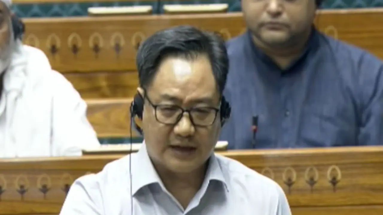 Union Parliamentary Affairs Minister Kiren Rijiju (Photo/Sansad TV) Union Parliamentary Affairs Minister Kiren Rijiju (Photo/Sansad TV)