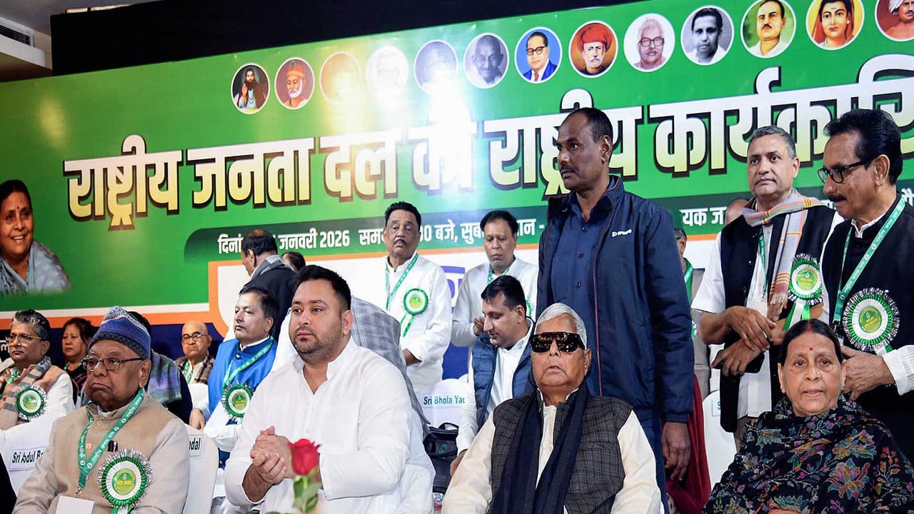 RJD chief Lalu Prasad Yadav with party leaders Tejashwi Yadav and Rabri Devi (File Photo/ANI) RJD chief Lalu Prasad Yadav with party leaders Tejashwi Yadav and Rabri Devi (File Photo/ANI)