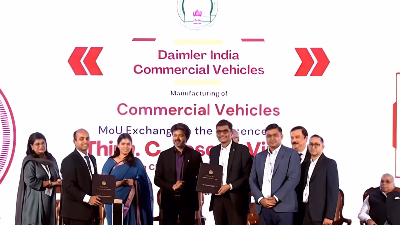 DICV signs MoU with BharatBenz in presence of C. Joseph Vijay, Chief Minister of Tamil Nadu (Photo/Press release) DICV signs MoU with BharatBenz in presence of C. Joseph Vijay, Chief Minister of Tamil Nadu (Photo/Press release)