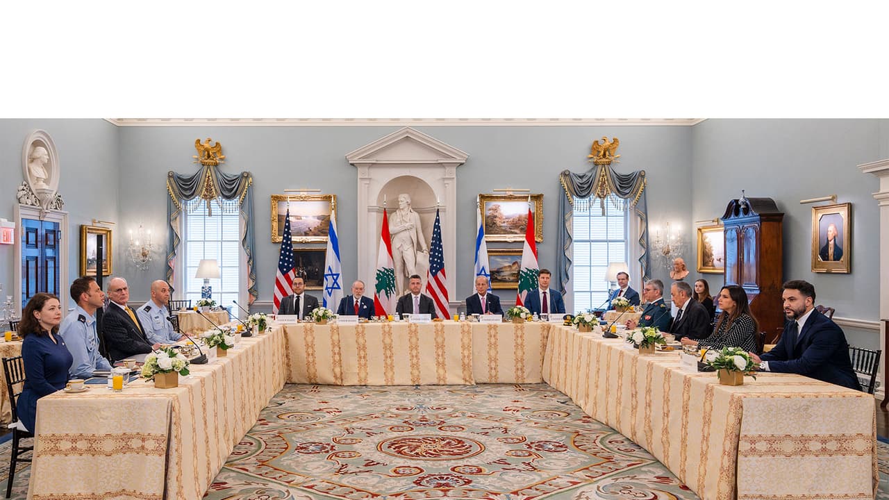 Visual of the peace talks between Israel and Lebanon held in Washington (Photo/@statedeptspox/X) Visual of the peace talks between Israel and Lebanon held in Washington (Photo/@statedeptspox/X)