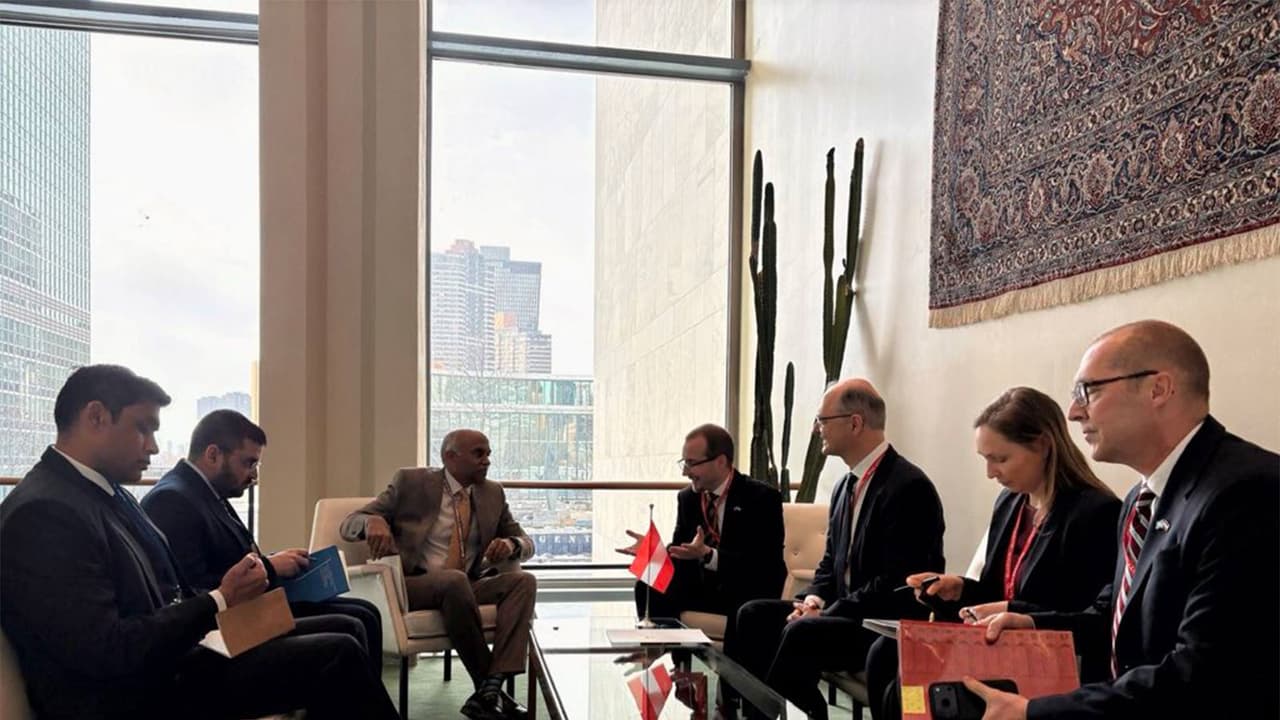 Discussions between Ambassador P Harish and Austria’s Deputy Minister of Defence Arnold Kammel (Photo/X@AustriaUN) Discussions between Ambassador P Harish and Austria’s Deputy Minister of Defence Arnold Kammel (Photo/X@AustriaUN)