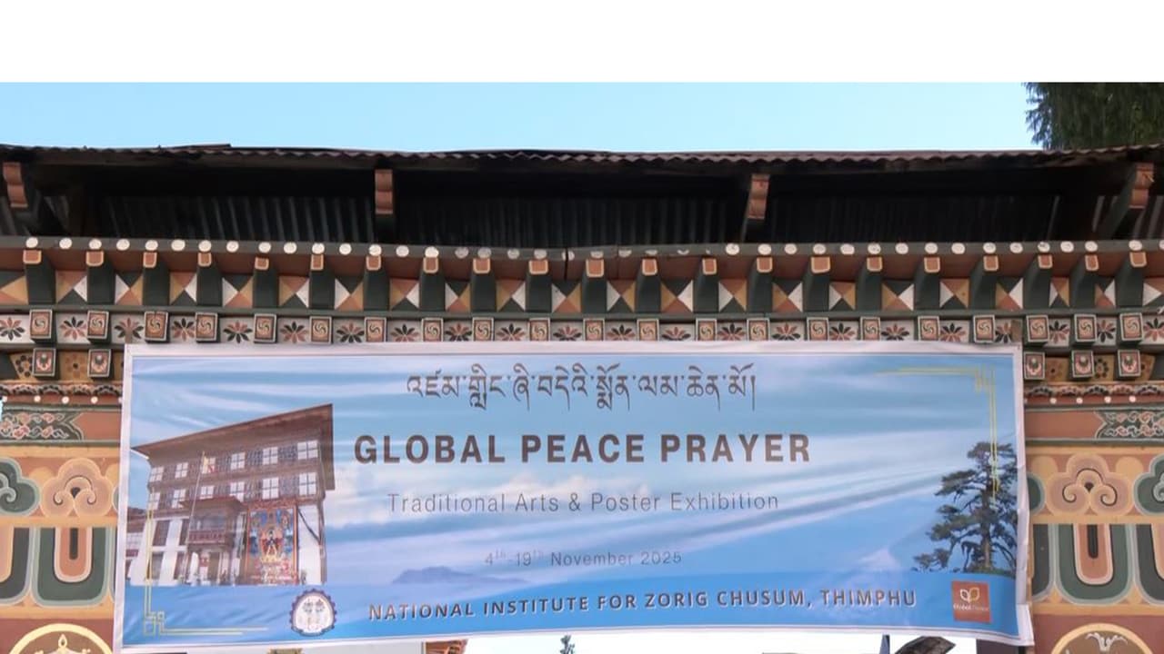 Traditional Arts and posters exhibition at the Global Peace Prayer Festival (Photo/ANI) Traditional Arts and posters exhibition at the Global Peace Prayer Festival (Photo/ANI)