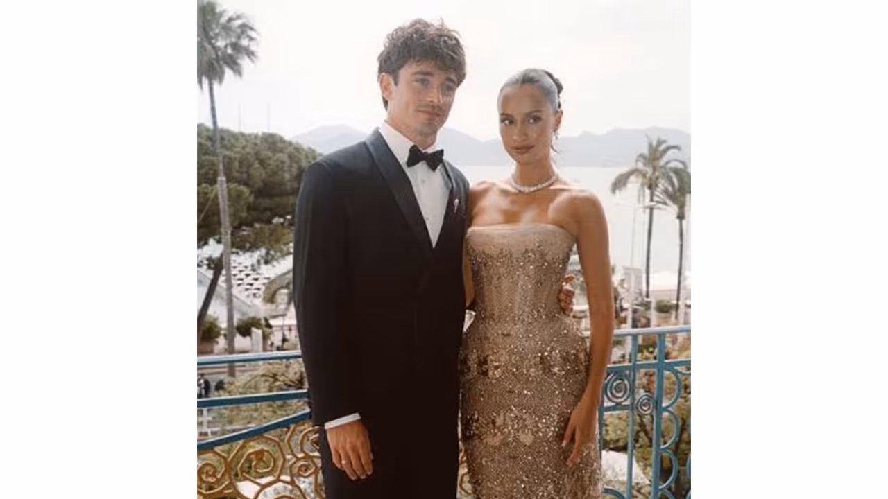 Formula 1 star Charles Leclerc and his wife Alexandra (Photo/instagram/@alexandramalenaleclerc) Formula 1 star Charles Leclerc and his wife Alexandra (Photo/instagram/@alexandramalenaleclerc)