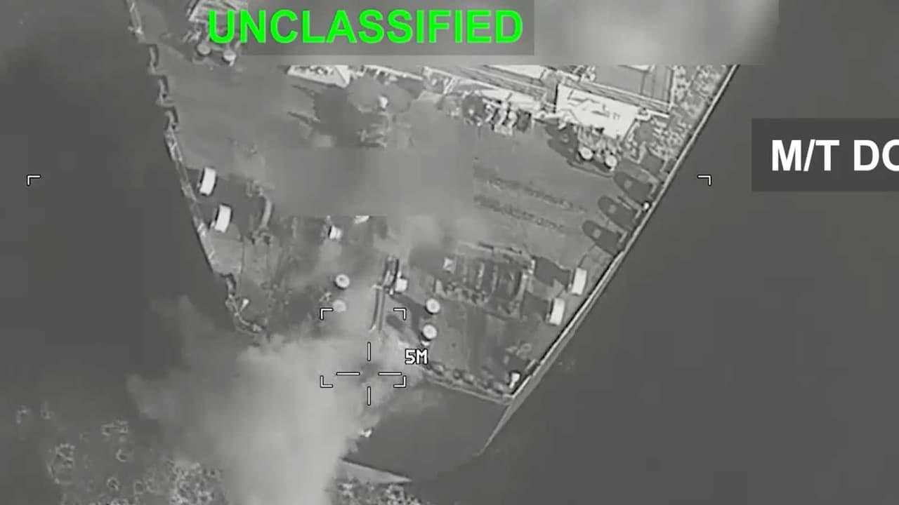 CENTCOM claims to strike 3 Iranian oil tankers (Photo/X/@CENTCOM) CENTCOM claims to strike 3 Iranian oil tankers (Photo/X/@CENTCOM)