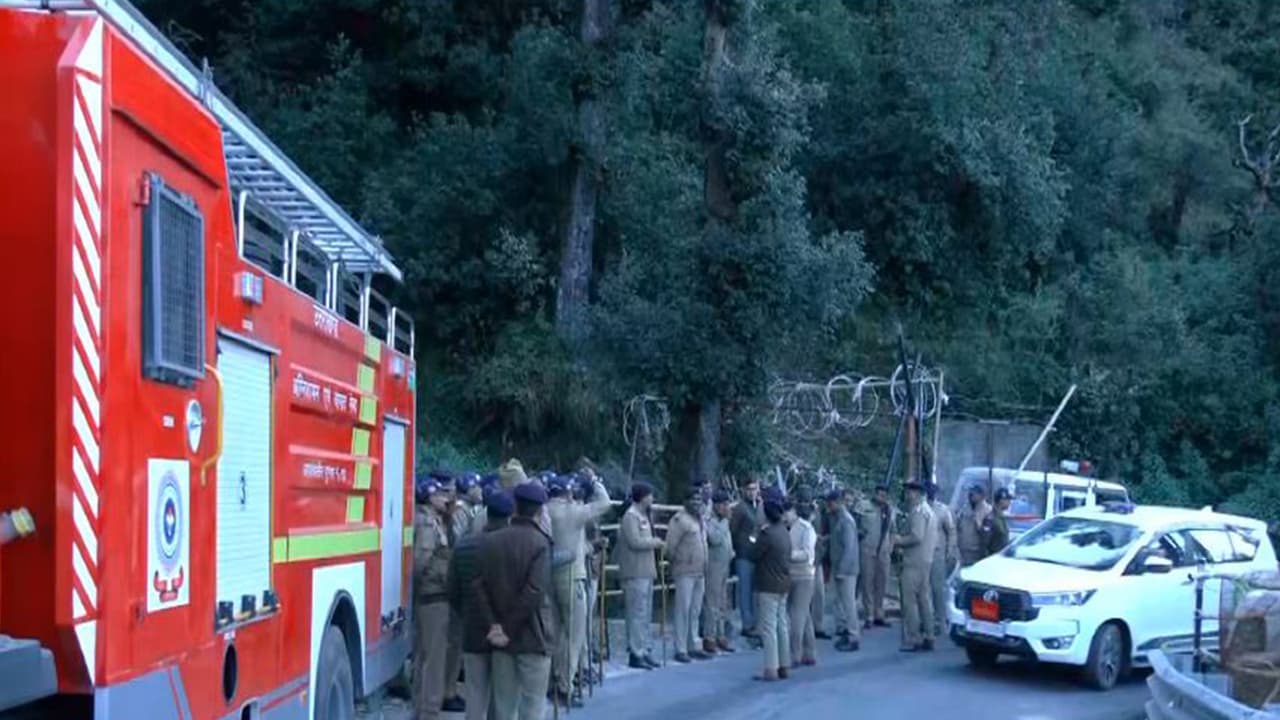 Security tightened ahead of Congress Assembly gherao in Gairsain (Photo/ANI) Security tightened ahead of Congress Assembly gherao in Gairsain (Photo/ANI)
