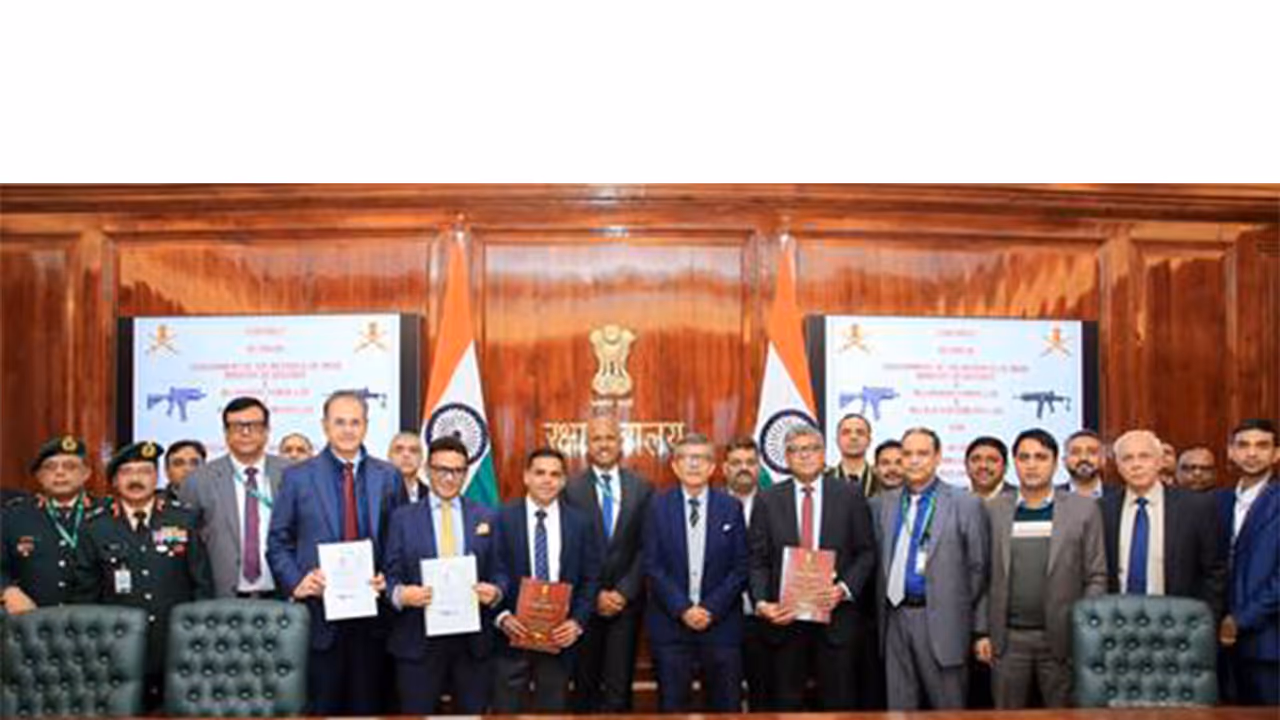 MoD inks Rs 4,666 crore contracts for Close Quarter Battle Carbine (Photo/PIB) MoD inks Rs 4,666 crore contracts for Close Quarter Battle Carbine (Photo/PIB)