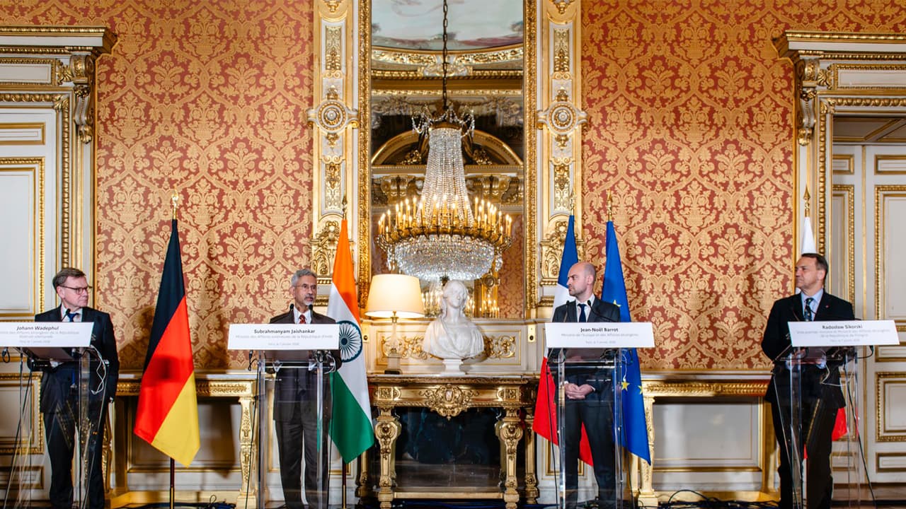 First India Weimar format meeting (Photo/ X@DrSJaishankar) First India Weimar format meeting (Photo/ X@DrSJaishankar)