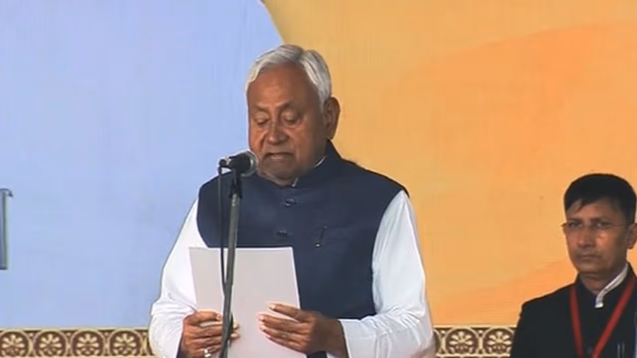 JD U Chief Nitish Kumar takes oath as the Chief Minister of Bihar. (Photo/Youtube JDU) JD U Chief Nitish Kumar takes oath as the Chief Minister of Bihar. (Photo/Youtube JDU)