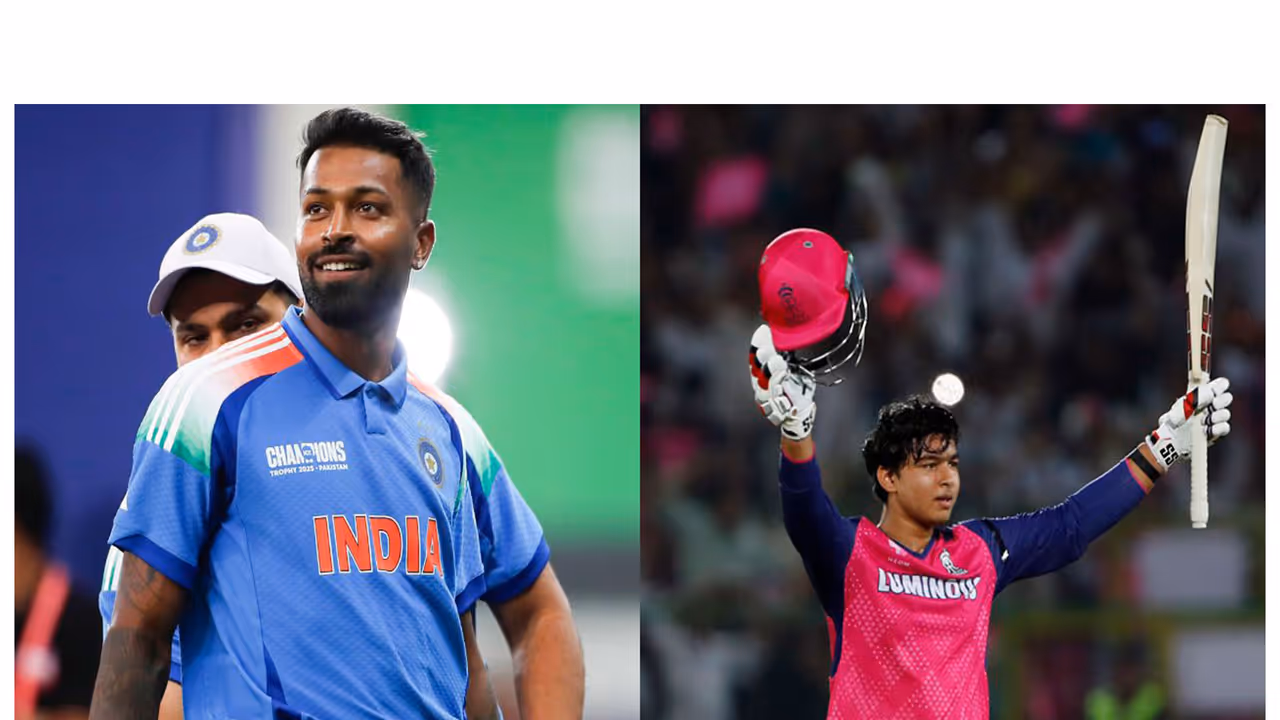 Hardik Pandya and Vaibhav Suryavanshi. (Photo: ANI) Hardik Pandya and Vaibhav Suryavanshi. (Photo: ANI)