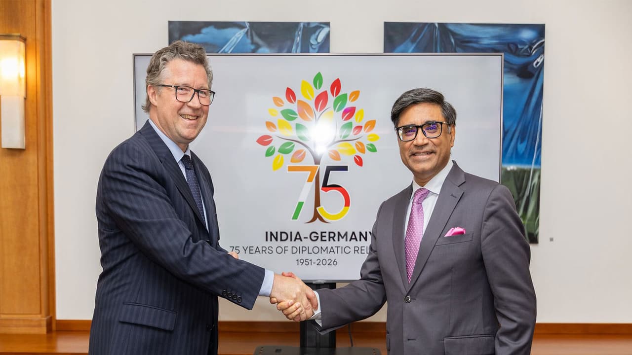 Foreign Secretary Vikram Misri and State Secretary of the German Foreign Office Géza Andreas von Geyr (Photo/X@GermanyDiplo) Foreign Secretary Vikram Misri and State Secretary of the German Foreign Office Géza Andreas von Geyr (Photo/X@GermanyDiplo)