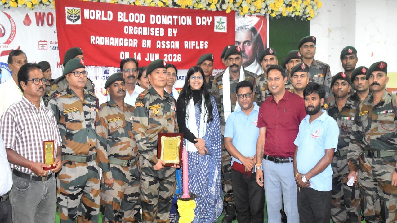 Assam Rifles organises blood donation drive in Kailashahar (Photo/Assam Rifles) Assam Rifles organises blood donation drive in Kailashahar (Photo/Assam Rifles)