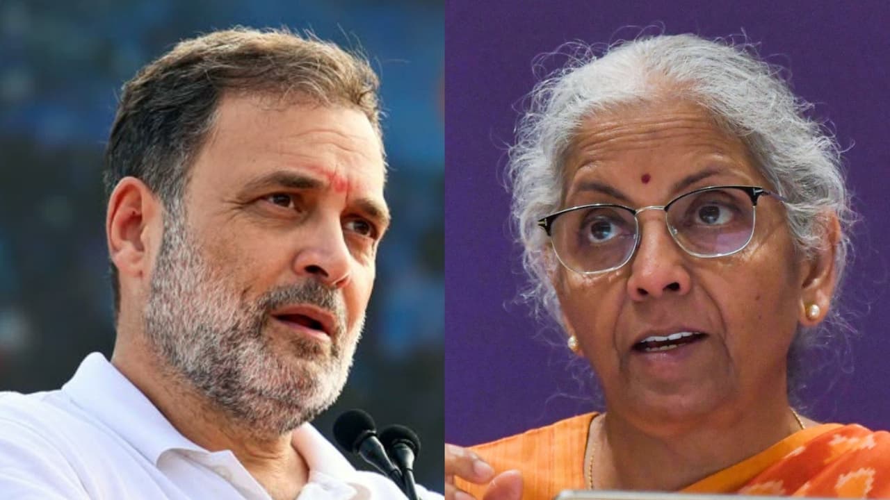 LoP in Lok Sabha Rahul Gandhi Union Finance Minister Nirmala Sitharaman, (Photo/ANI) LoP in Lok Sabha Rahul Gandhi Union Finance Minister Nirmala Sitharaman, (Photo/ANI)
