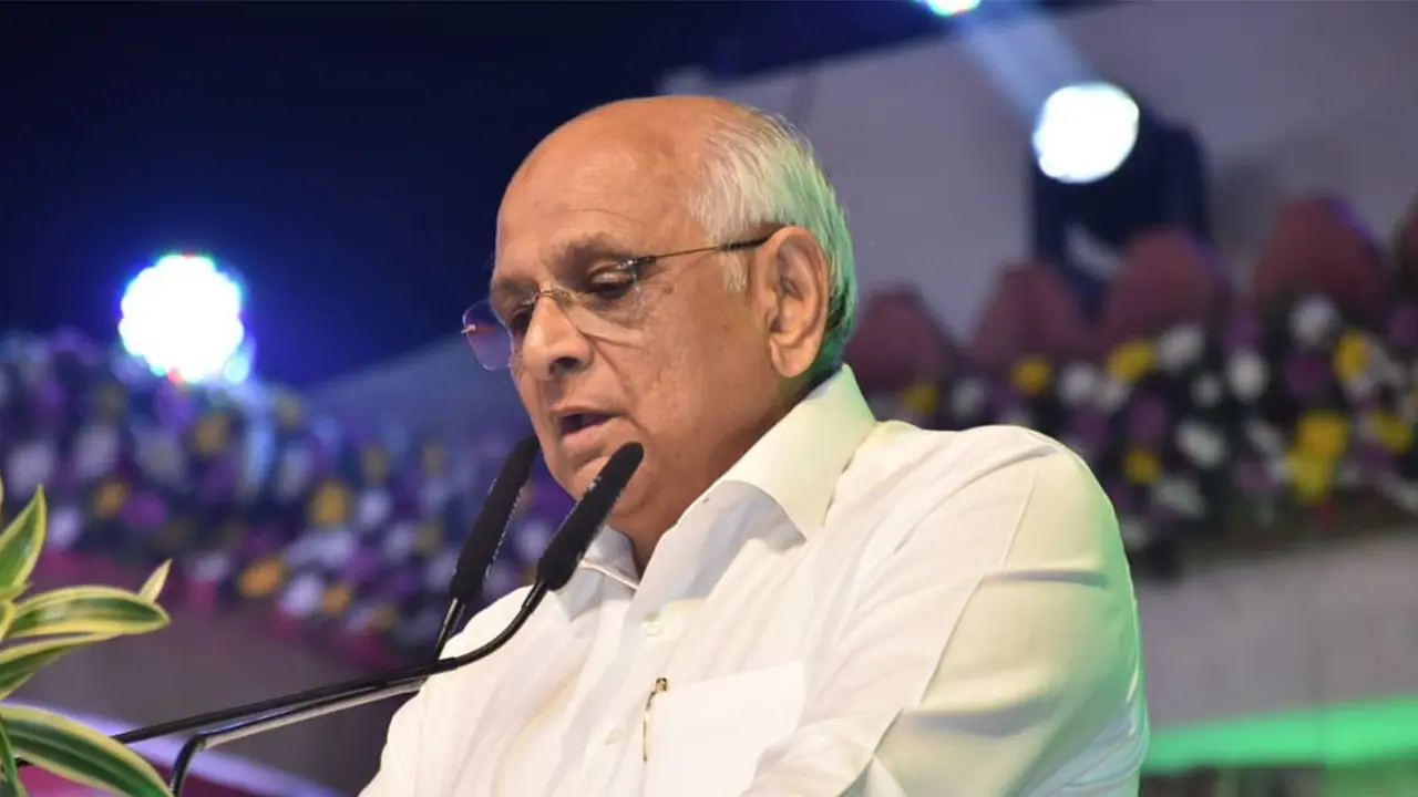 Gujarat CM Bhupendra Patel inaugurates the Tana Riri Mahotsav in Vadnagar (Photo/ANI)