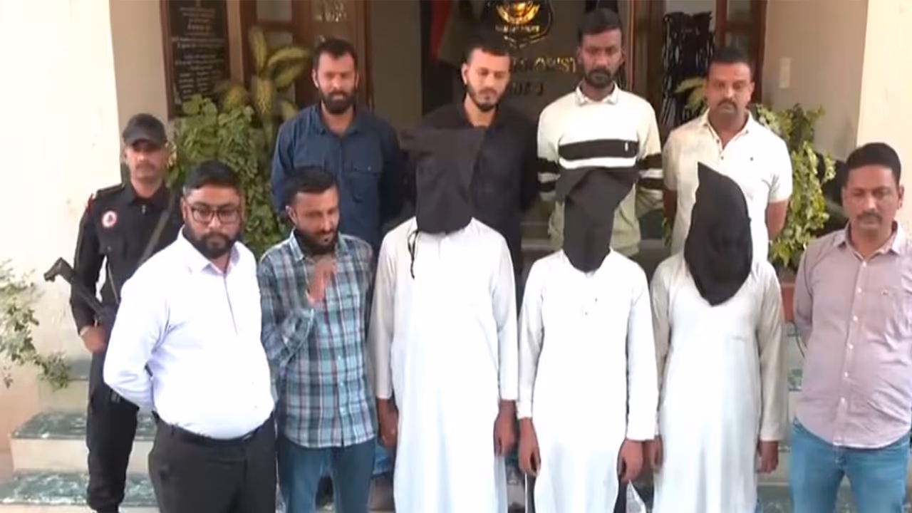 Gujarat ATS arrests three suspects in relation to terror attack conspiracy (Photo: ANI)
