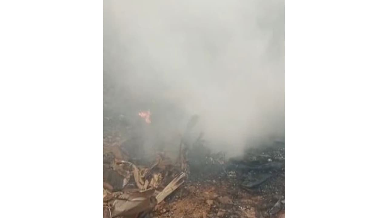 Visual from the crash site (File photo/ANI) Visual from the crash site (File photo/ANI)