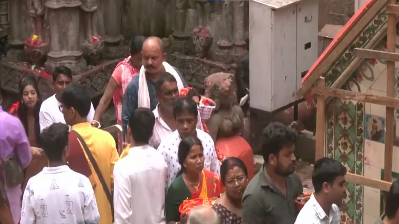 Devotees at the Kamakhya temple ahead of the Ambubachi Mela 2026 (Photo/ANI) Devotees at the Kamakhya temple ahead of the Ambubachi Mela 2026 (Photo/ANI)