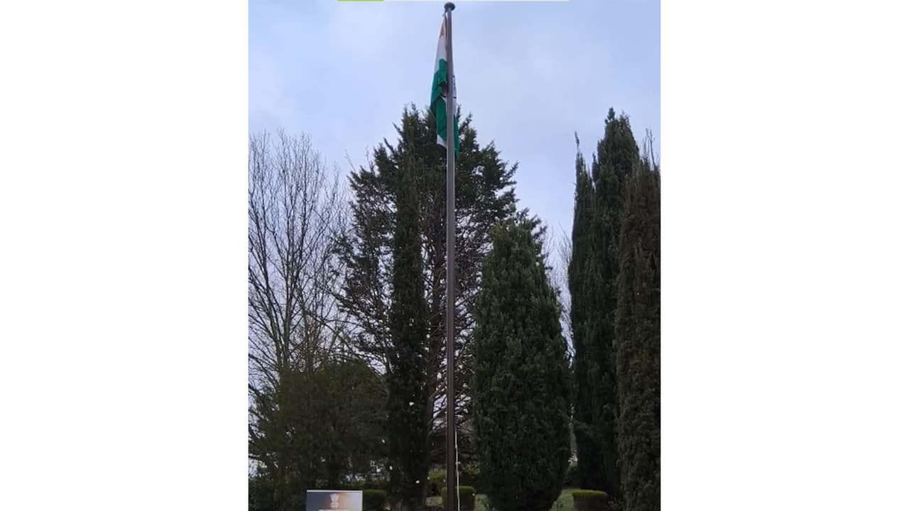 National Flag hoisted at Indian High Commission in Canberra (Photo/@HCICanberra/X) National Flag hoisted at Indian High Commission in Canberra (Photo/@HCICanberra/X)