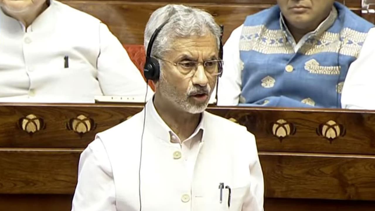 External Affairs Minister S Jaishankar (Photo/Sansad TV) External Affairs Minister S Jaishankar (Photo/Sansad TV)