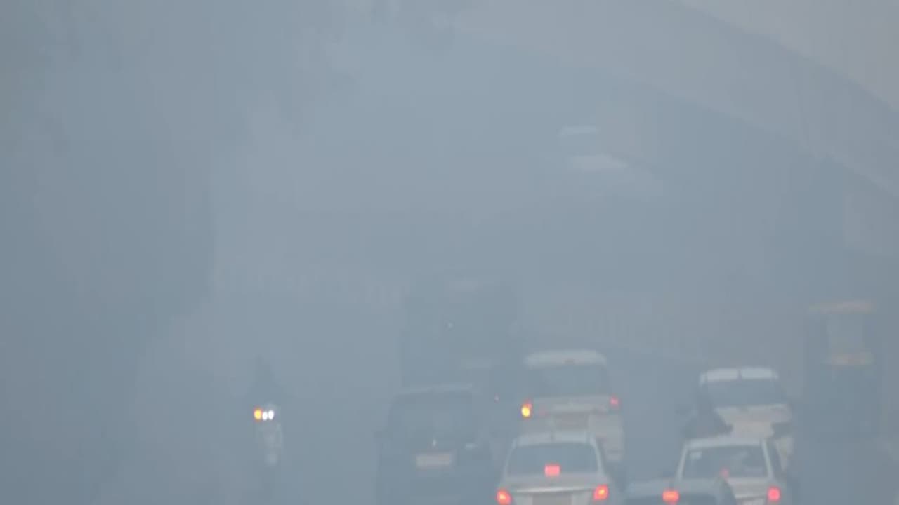 Motorists face a foggy morning at Subroto Park in Delhi (Photo/ANI) Motorists face a foggy morning at Subroto Park in Delhi (Photo/ANI)