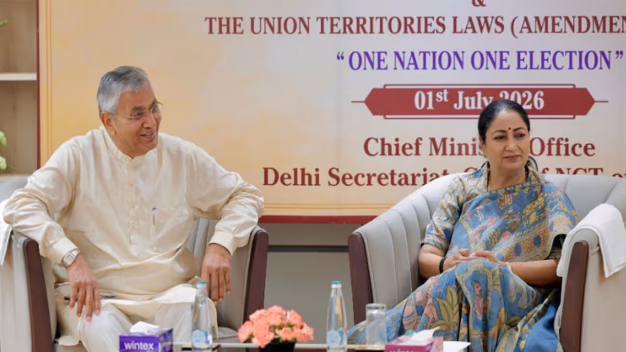 Delhi CM Rekha Gupta with PP Choudhary (Photo/X/@CMODelhi) Delhi CM Rekha Gupta with PP Choudhary (Photo/X/@CMODelhi)