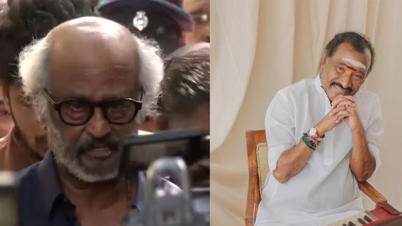 Rajinikanth arrives at late music composer Deva's residence (Photo/ANI/X@mkstalin) Rajinikanth arrives at late music composer Deva's residence (Photo/ANI/X@mkstalin)