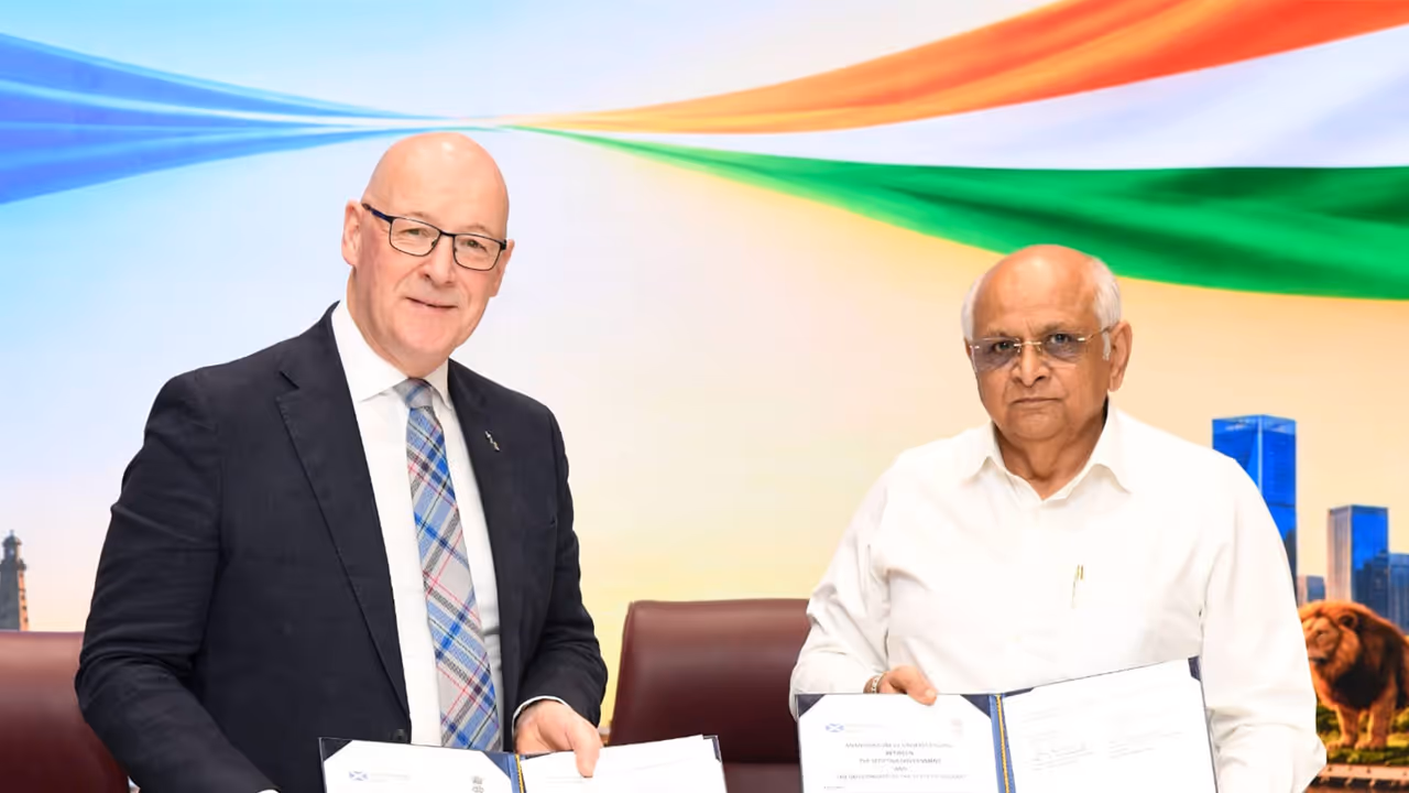 Chief Minister Bhupendra Patel and First Minister of the Scottish Government John Swinney (Photo/CMO) Chief Minister Bhupendra Patel and First Minister of the Scottish Government John Swinney (Photo/CMO)