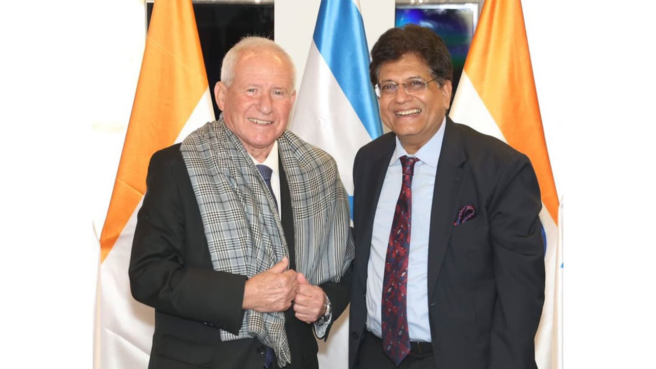 Piyush Goyal, Union Minister of Commerce and Industry; Avi Dichter, Israel’s Minister of Agriculture and Food Security (Photo/@PiyushGoyal)