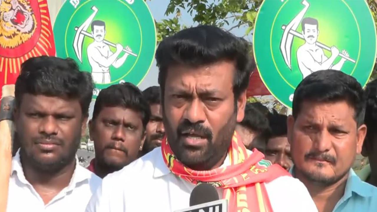 NTK party candidate from Thiruverumbur constituency, Jallikattu Rajesh (Photo/ANI) NTK party candidate from Thiruverumbur constituency, Jallikattu Rajesh (Photo/ANI)