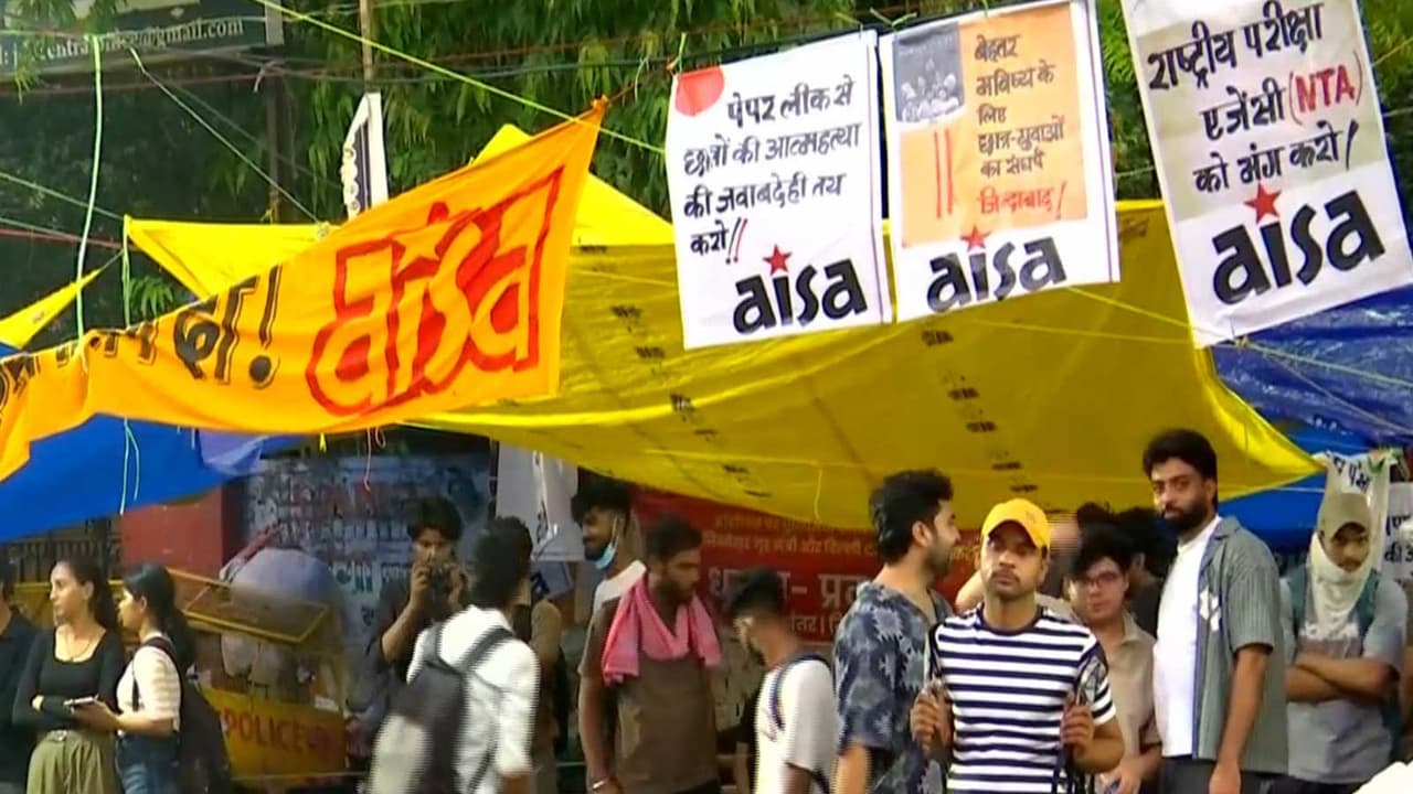 Visuals from ongoing protest in New Delhi (Photo/ANI) Visuals from ongoing protest in New Delhi (Photo/ANI)