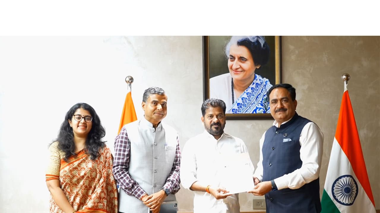 Telangna CM Revanth Reddy with representatives of Godrej Agrovet (Photo/Telangana CMO) Telangna CM Revanth Reddy with representatives of Godrej Agrovet (Photo/Telangana CMO)