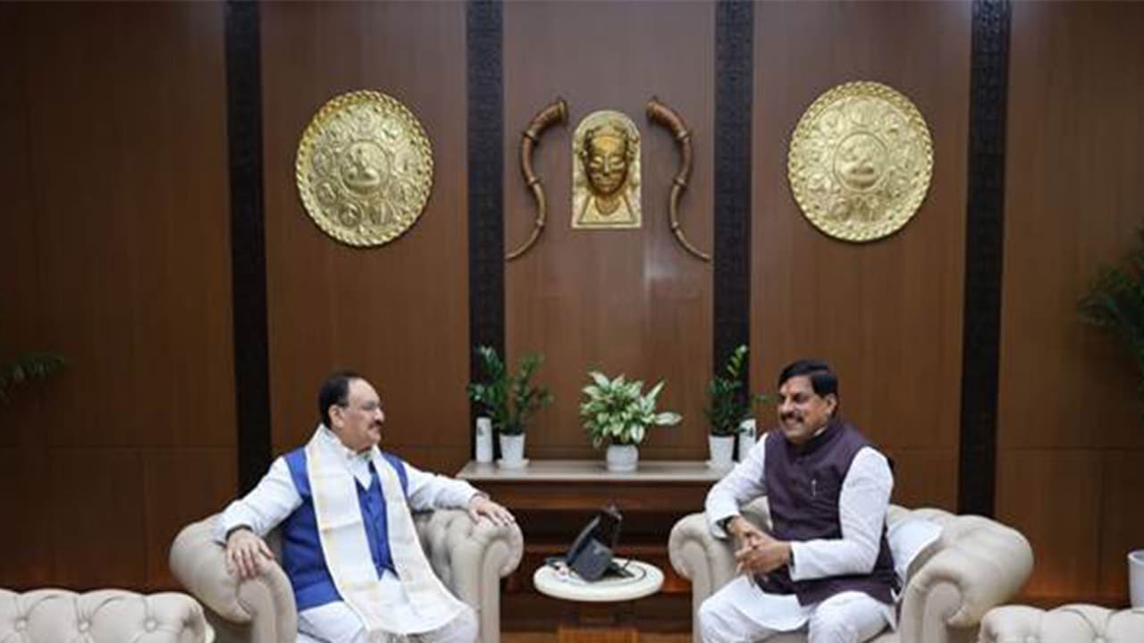 Union Health Minister JP Nadda with Madhya Pradesh CM Mohan Yadav (Photo: PIB) Union Health Minister JP Nadda with Madhya Pradesh CM Mohan Yadav (Photo: PIB)
