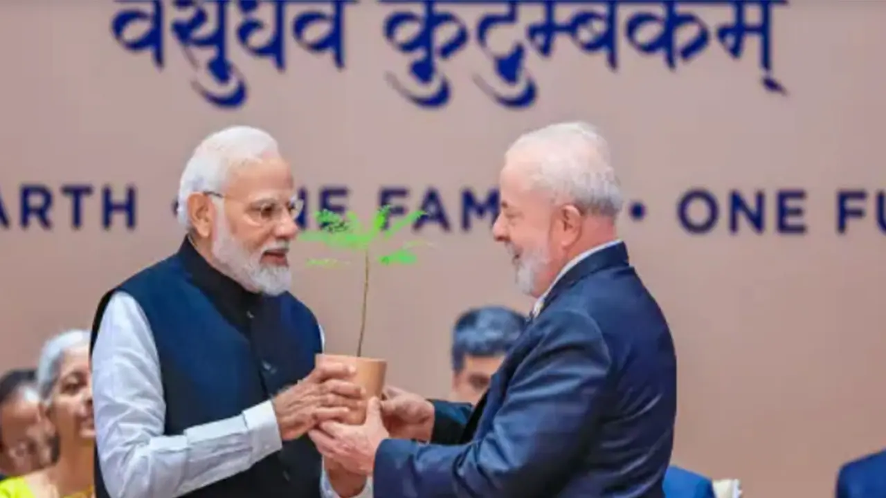 Prime Minister Narendra Modi with Brazilian President Luiz Inacio Lula da Silva (Photo/Brasil 247) Prime Minister Narendra Modi with Brazilian President Luiz Inacio Lula da Silva (Photo/Brasil 247)