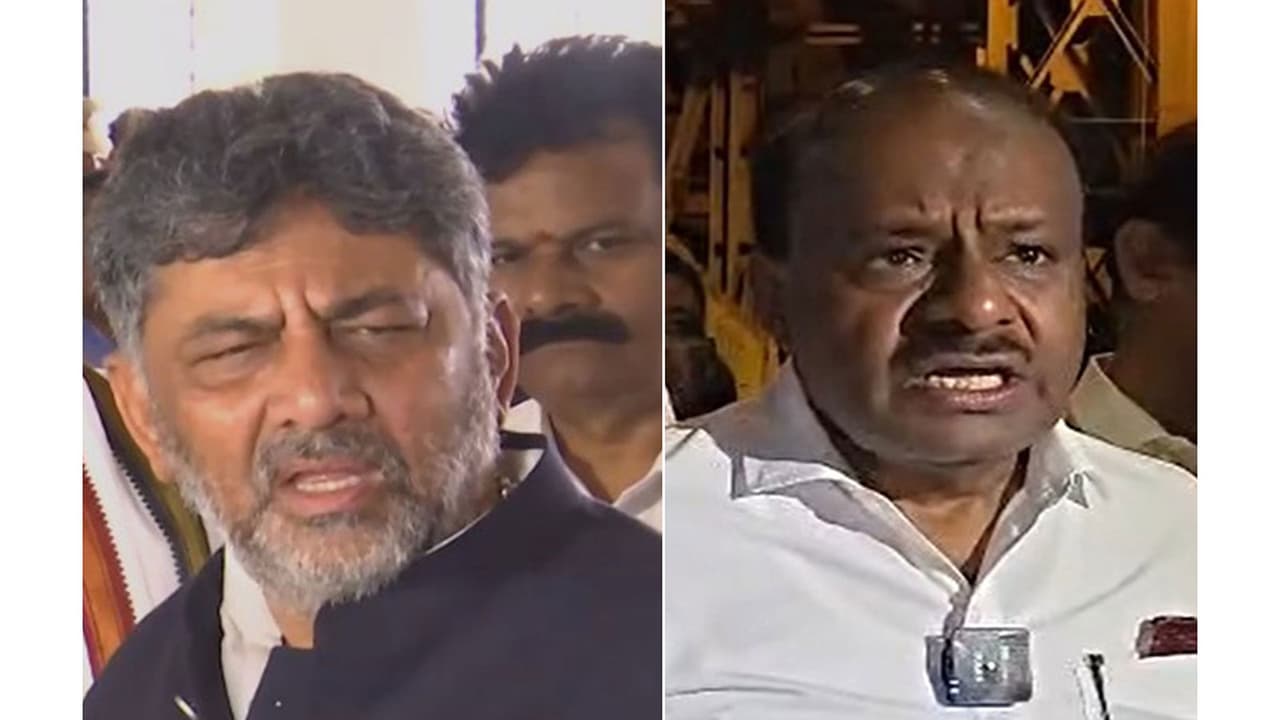 Karnataka Chief Minister DK Shivakumar and Union Minister HD Kumaraswamy (File Photo/ANI) Karnataka Chief Minister DK Shivakumar and Union Minister HD Kumaraswamy (File Photo/ANI)