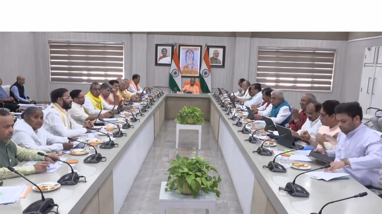 UP Chief Minister Yogi Adityanath chaired cabinet meeting (Photo/ANI) UP Chief Minister Yogi Adityanath chaired cabinet meeting (Photo/ANI)