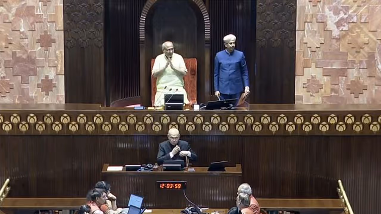 Visual from Rajya Sabha (Photo/Sansad TV) Visual from Rajya Sabha (Photo/Sansad TV)