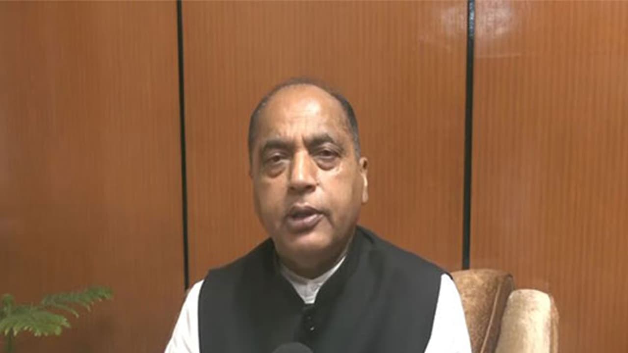 Former Himachal Pradesh Chief Minister and Leader of Opposition Jai Ram Thakur (File Photo/ANI) Former Himachal Pradesh Chief Minister and Leader of Opposition Jai Ram Thakur (File Photo/ANI)
