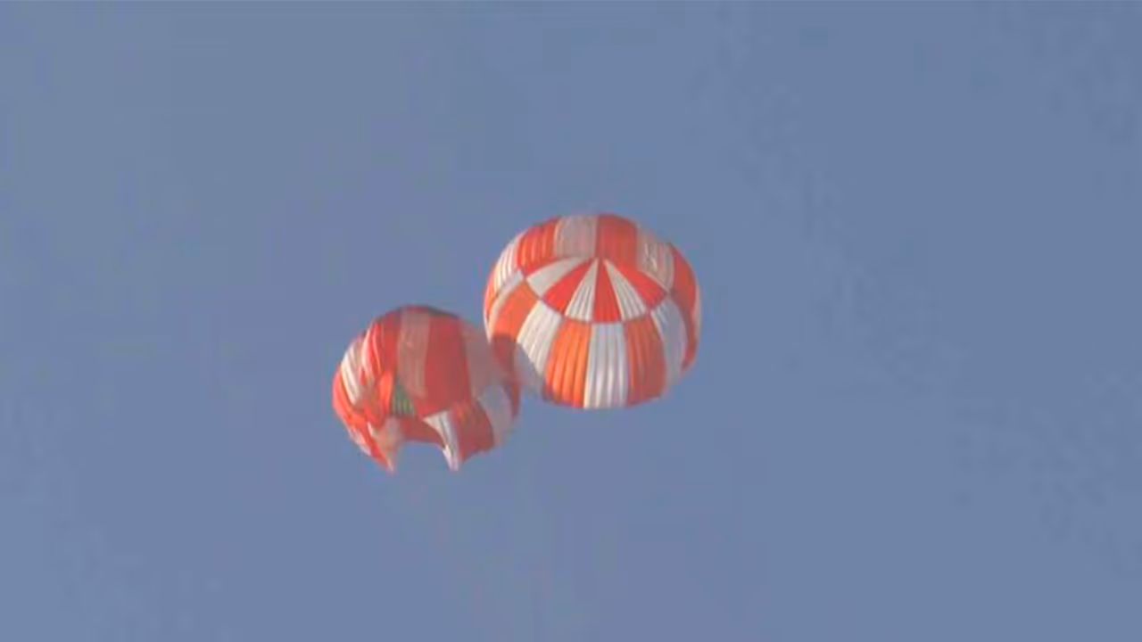 Visuals of the IMAT test by ISRO in Uttar Pradesh (Photo/X @ISRO) Visuals of the IMAT test by ISRO in Uttar Pradesh (Photo/X @ISRO)