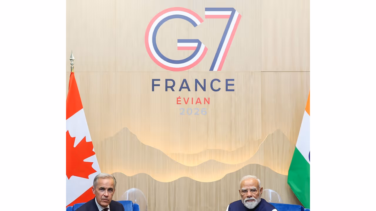 PM Narendra Modi with Canadia PM Mark Carney at G7 Summit (Photo/@narendramodi) PM Narendra Modi with Canadia PM Mark Carney at G7 Summit (Photo/@narendramodi)
