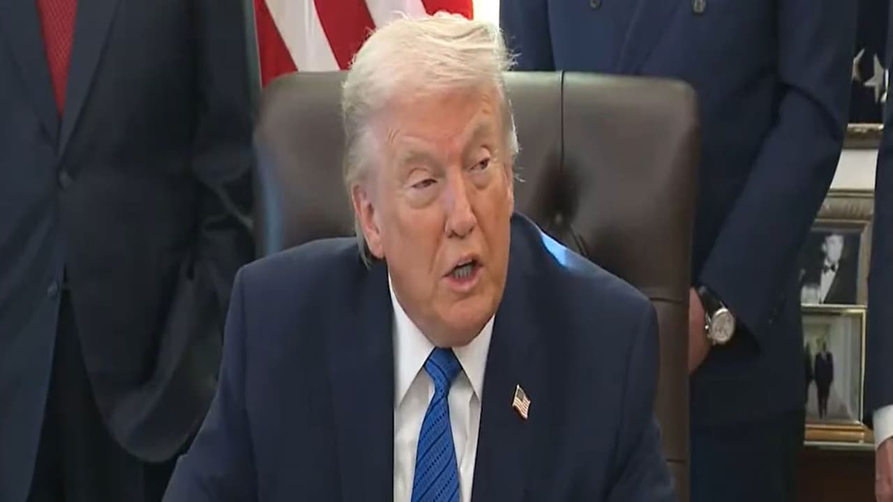 US President Donald Trump speaks to reporters at the White House in Washington, DC. (Image Source: The White House/YouTube) US President Donald Trump speaks to reporters at the White House in Washington, DC. (Image Source: The White House/YouTube)