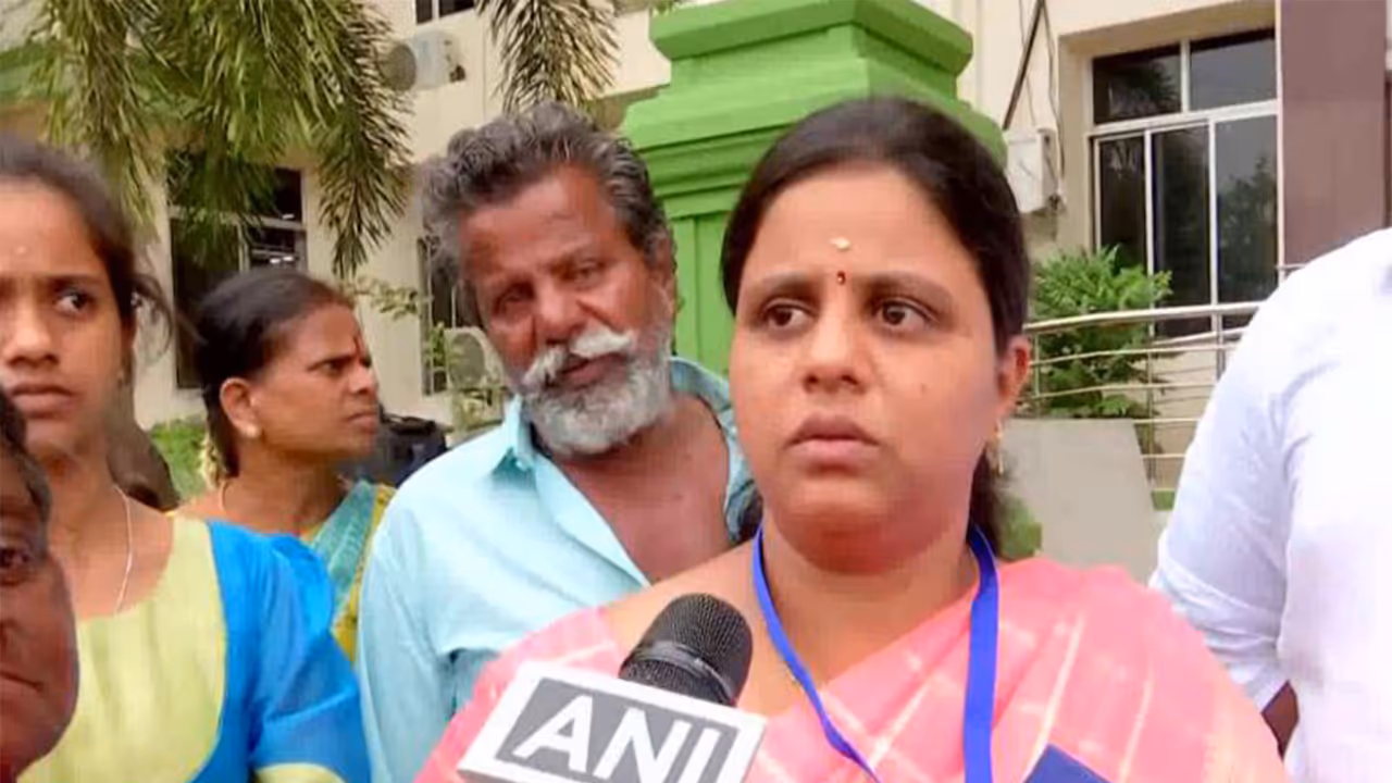 Nivethik, relative of one of the 2025 Karur stampede deceased. (Photo/ANI) Nivethik, relative of one of the 2025 Karur stampede deceased. (Photo/ANI)